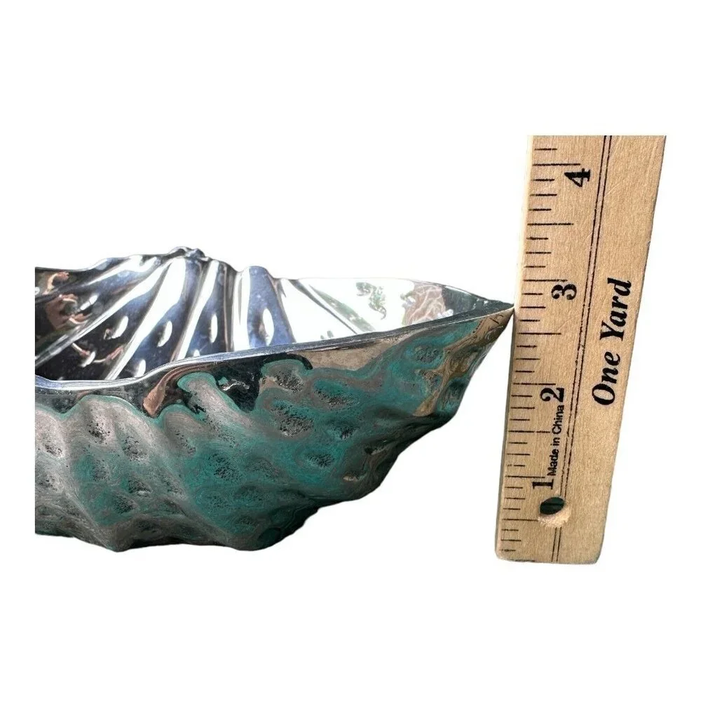 Sonoma Home Goods Metal Holiday Pumpkin Shaped Bowl 8 Inch Silver‎ Tone Aluminum